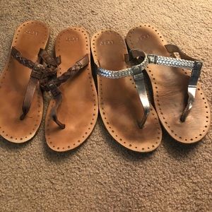 UGG LEATHER flip flops